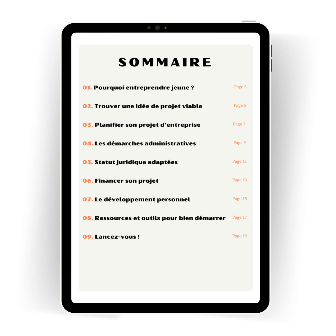 la création d'entreprise pour les jeunes