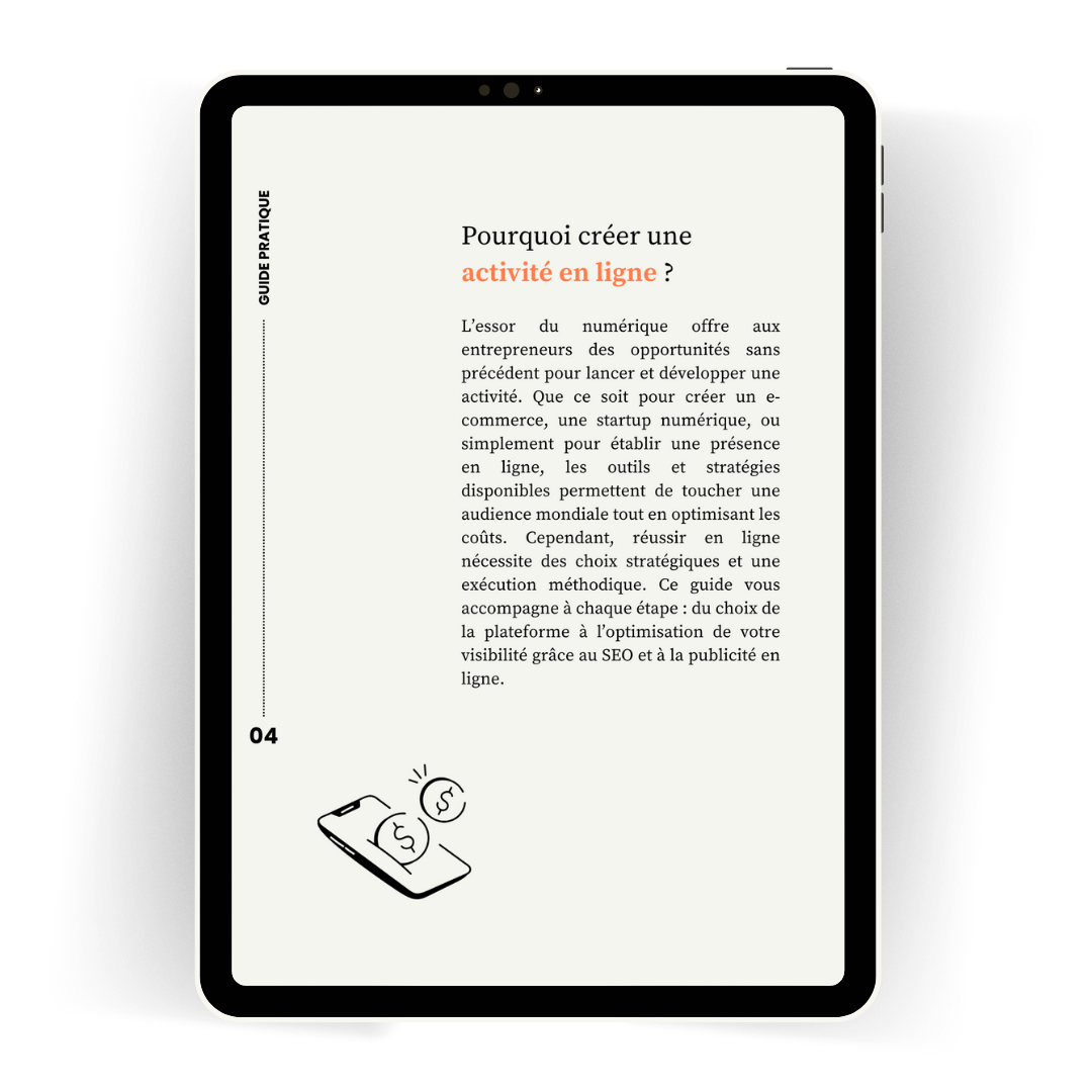 Développer une activité en ligne